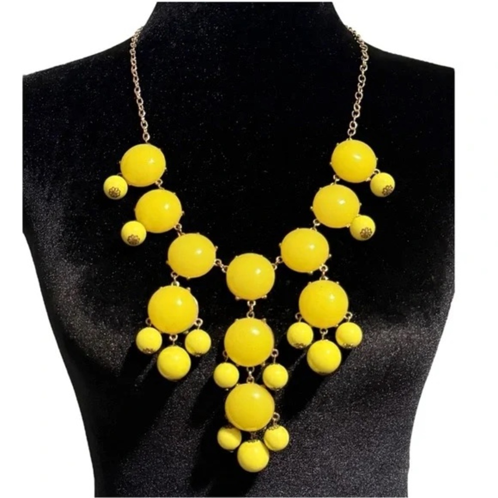 J. Crew Vibrant Yellow Bubble Necklace
